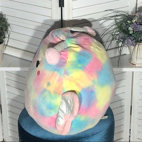 Squishmallows Wren Butterfly Pillow Plush Stuffed Toy Rainbow Tie-Dye Multicolor - Picture 7 of 15
